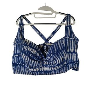 Torrid Blue Tye Dye Underwire‎ Push-Up Bikini Top Size 3XL